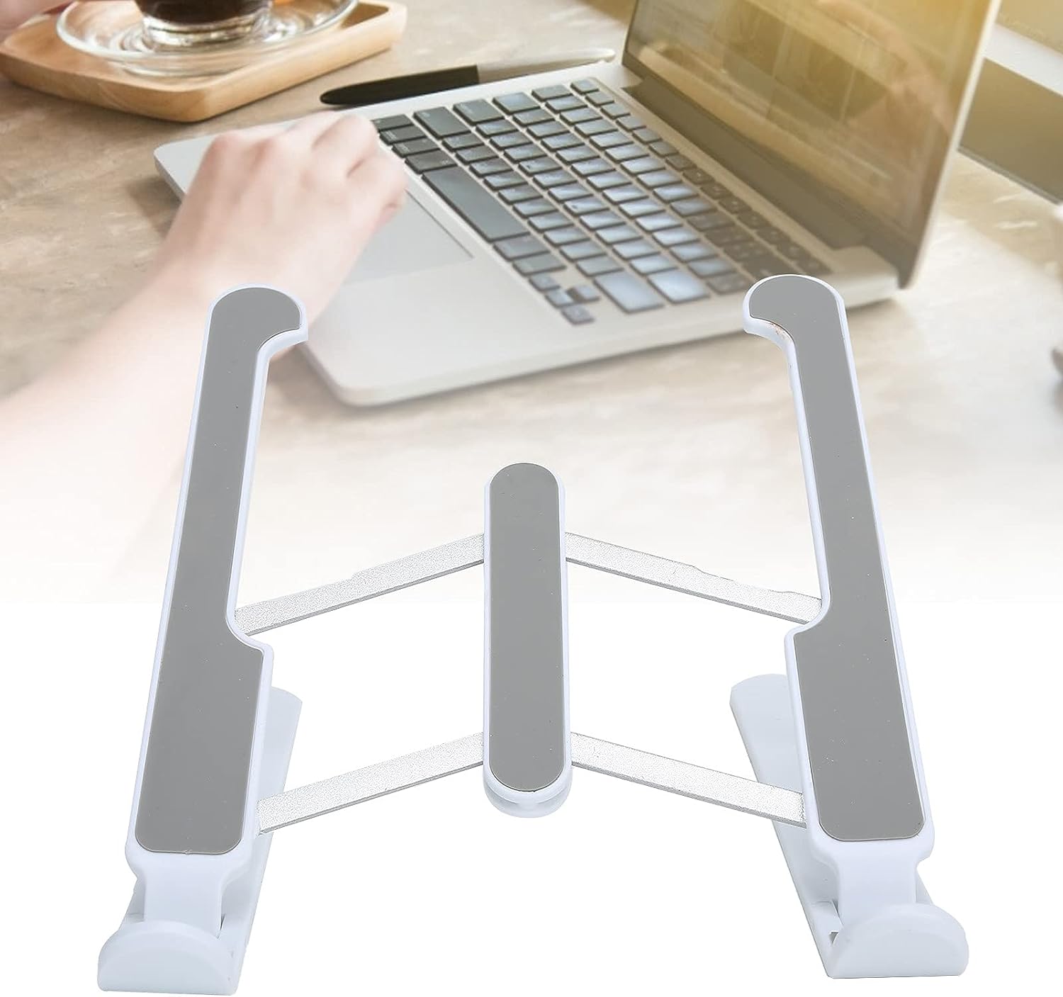 Adjustable tablet stand with foldable legs Adjustable tablet stand with foldable legs